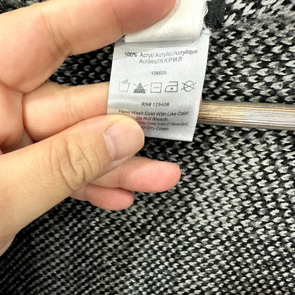 Venus Open Front Cardigan Women Small Black Plaid Waterfall‎ Oversized Academia - Picture 4 of 6